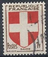 1949 FRANCIA USATO STEMMI DI PROVINCE FRANCESI 1 F - FR589 - 1941-66 Escudos Y Blasones