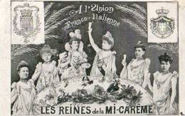 Paris 75  Fêtes De La Mi-Carême 1905   Les Reines D'Italie   A L'Union Franco Italienne - Lotes Y Colecciones