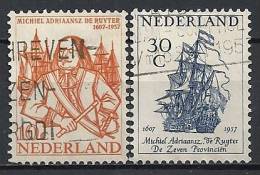 Nederland 1957   , " Admiral De Ruyter " ;   Mi. 697-98  Gestemp. / Used / Oblitaire (nov17) - Usati