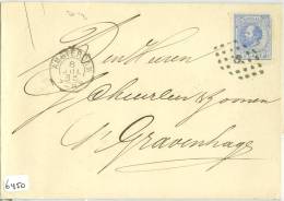 VOUWBRIEF Uit 1885 NVPH 19 PUNTSTEMPEL 5 Van AMSTERDAM Naar 's-GRAVENHAGE (6450) - Cartas & Documentos