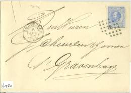 VOUWBRIEF Uit 1885 NVPH 19 PUNTSTEMPEL 5 Van AMSTERDAM Naar 's-GRAVENHAGE (6450) - Lettres & Documents