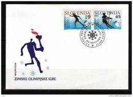 Slovenia Slovenie Slowenien  Mi. 76-77 1994 Olympic Games Lillehammer FDC - Hiver 1994: Lillehammer