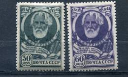 Russia 1943 Sc 909-0 Mi 883-4 MvLH Ivan Turgenev CV 100 Euro - Unused Stamps