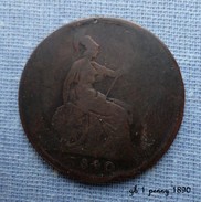 GRANDE BRETAGNE. 1 PENNY 1890 .VICTORIA - D. 1 Penny