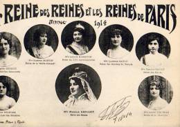 Paris 75  Fêtes  De La Mi-Carême 1914  Les Reines - Sets And Collections