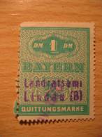 BAYERN Baviere Bavaria 1dm Quittungsmarke Stamp Cinderella Tax Taxe Due Official Revenue Allemagne Germany - Other & Unclassified