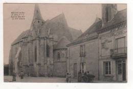 NEUVY LE ROI   -  EGLISE  (MARCHANDE AMBULANTE  DE LEGUMES) - Neuvy-le-Roi