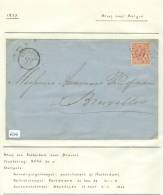 BRIEFOMSLAG NVPH Nr. 21 Uit 1877 Van ROTTERDAM Naar BRUSSEL (6546) - Cartas & Documentos