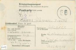 HANDGESCHREVEN KRIJGSGEVANGENEN BRIEF Uit 1944 KAMP STALAG  242 Naar BELGIE (6457b) - Briefe U. Dokumente