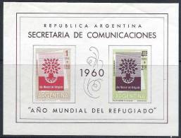 1960 ARGENTINE  BF 11* Réfugiés, Deuxieme Choix: Plis - Blocks & Sheetlets