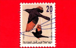 ISRAELE -  ISRAEL - USATO - 1992 - Uccelli - Birds - Oiseuax - Tristram's Grackle - 20 - Gebraucht (ohne Tabs)