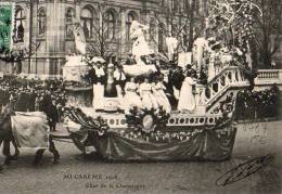 Champagne Ardenne   Mi-Carême De Paris 1908   Char De La  Champagne - Champagne - Ardenne