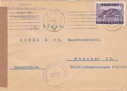 7.9.48, Lettre . Mi 767, Wien 101 - Munchen, Censure 231/1730 - Covers & Documents