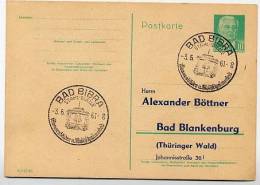 Brunnengebäude BAD BIBRA 1961 Auf DDR P68 Postkarte ZUDRUCK - Kuurwezen