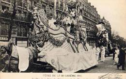 Paris 75  Fêtes  De La Mi-Carême 1914  Le Char De La  Reine - Loten, Series, Verzamelingen