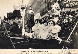 Paris 75  Fêtes  De La Mi-Carême 1914  Les Reines  De Turin Et De Milan - Lots, Séries, Collections