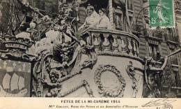 Paris 75  Fêtes  De La Mi-Carême 1914  Le Char De La Reine - Lotes Y Colecciones