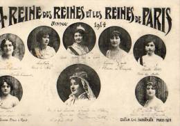 Paris 75  Fêtes  De La Mi-Carême 1914  Les Reines - Lotes Y Colecciones