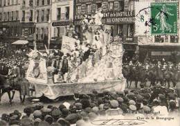 Bourgogne  Mi-Carême De Paris 1908   Char De  La Bourgogne - Bourgogne