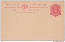 Br India King Edward, UPU Postal Stationary Card, Mint, Lion, Horse, Inde - 1902-11 Koning Edward VII