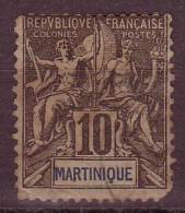 MARTINIQUE - 1892 - YT N° 35  - Oblitéré - 1dent HS - Oblitérés