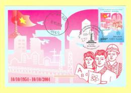 Vietnam Postcard: 50th Anniv. Hanoi Capital Liberation From French - 2004 Fine Card - Sonstige & Ohne Zuordnung