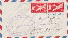 Très Belle Lettre Océanie 1947, Poste Aérienne, Première Traversée, T.R.A.P.A.S., Papeete Nouméa/1733 - Other & Unclassified