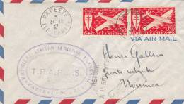 Très Belle Lettre Océanie 1947, Poste Aérienne, Première Traversée, T.R.A.P.A.S., Papeete Nouméa/1735 - Other & Unclassified