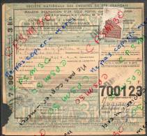 Colis Postaux Bulletin D´expédition 7.90fr 3 K Avec Timbre 2.70 N° 700123 (cachet Gare S.N.C.F. Cannes) - Lettres & Documents