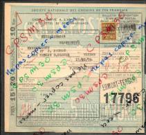 Colis Postaux Bulletin D´expédition 15.20fr Timbre 2.40fr N° 17796 Cachet Gare S.N.C.F. CLERMONT-FERRAND Exp MICHELIN - Brieven & Documenten