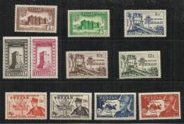 FEZZAN 1949  TERRITORIO MILITARE TERRITOIRE MILITAIRE 1a EMISSIONE SERIE COMPLETA COMPLETE SET MNH - Nuevos