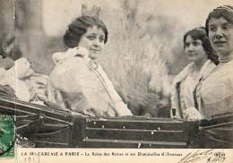 Paris 75  Fêtes De La Mi-Carême 1913    La Reine Des Reines Et Ses Demoiselles D'honneur  (pli) - Lotes Y Colecciones