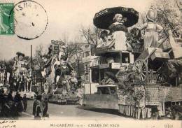 Paris 75  Fêtes De La Mi-Carême 1912    Char De Nice  La Vie Chère - Lotes Y Colecciones