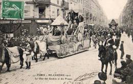 Paris 75  Fêtes De La Mi-Carême 1910    Le Char  Des Gaulois Et Des Francs - Lots, Séries, Collections