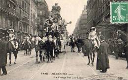 Paris 75  Fêtes De La Mi-Carême 1910    Le Cortège Rue Gay Lussac - Lots, Séries, Collections