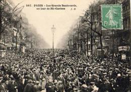 Paris 75  Fêtes De La Mi-Carême  Les Grands Boulevards - Lotes Y Colecciones