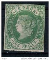 ISABELL II, 1862, 2 REALES VERDE* - Unused Stamps