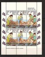 Nouvelle Zélande 1981 N° BF 46 ** Surtaxe, Santé, Etoile De Mer, Pecheur, Rocher, Crabe, Poissons, Canne à Pêche - Ungebraucht
