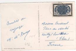 Timbre Yvert N° 496 / CP , Carte , Postcard De 1955 Pour La France - Covers & Documents