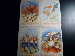 Serie De 6 Cartes Postale XI Congres De GYMNASTIQUE A PRAGUE 1948 - Gimnasia