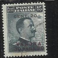 LEVANTE VALONA 1916 SOPRASTAMPATO D'ITALIA ITALY OVERPRINTED CENT. 20 SU 30 PARA SU 15 C USATO USED OBLITERE' - Europa- Und Asienämter
