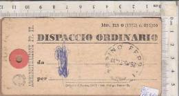 PO6634B# CARTELLINO DISPACCIO ORDINARIO 1974 - PACCHI POSTALI - Postal Parcels