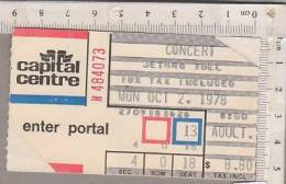 PO6635B# BIGLIETTO CONCERTO JETHRO TULL 1978 - Konzertkarten