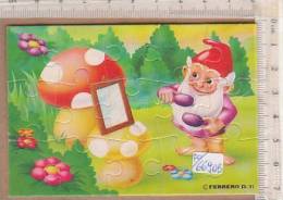 PO6690B# PUZZLE KINDER FERRERO 1991 - NANI AL BAGNO ESTERNO CON CARTINA /FUNGHI - Puzzels