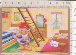 PO6692B# PUZZLE KINDER FERRERO 1991 - NANI AL BAGNO INTERNO CON CARTINA - Puzzles