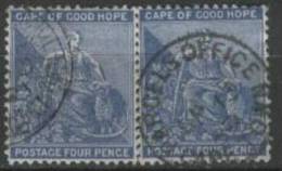 CAPE OF GOOD HOPE 1871 4d Ultramarine SG30 And 30b U HS65 - Cape Of Good Hope (1853-1904)