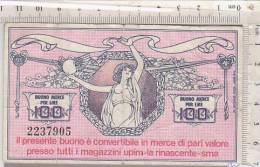 PO6717B# BUONO MERCE £ 100 UPIM LA RINASCENTE SMA Anni '70 - Altri & Non Classificati