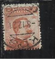 COLONIE ITALIANE EGEO 1921 1922 COO COS SOPRASTAMPATO D´ITALIA ITALY SURCHARGED CENT. 20 FILIGRANA WATERMARK USATO USED - Egée (Coo)