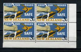 NEW  ZEALAND   1964     Road  Safety  Campaign    Block  Of  4    MNH - Nuovi