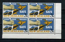 NEW  ZEALAND   1964     Road  Safety  Campaign    Block  Of  4    MNH - Ungebraucht